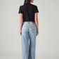 Women's Light Blue Loose Bootcut Fit High Rise Jeans - Image 2