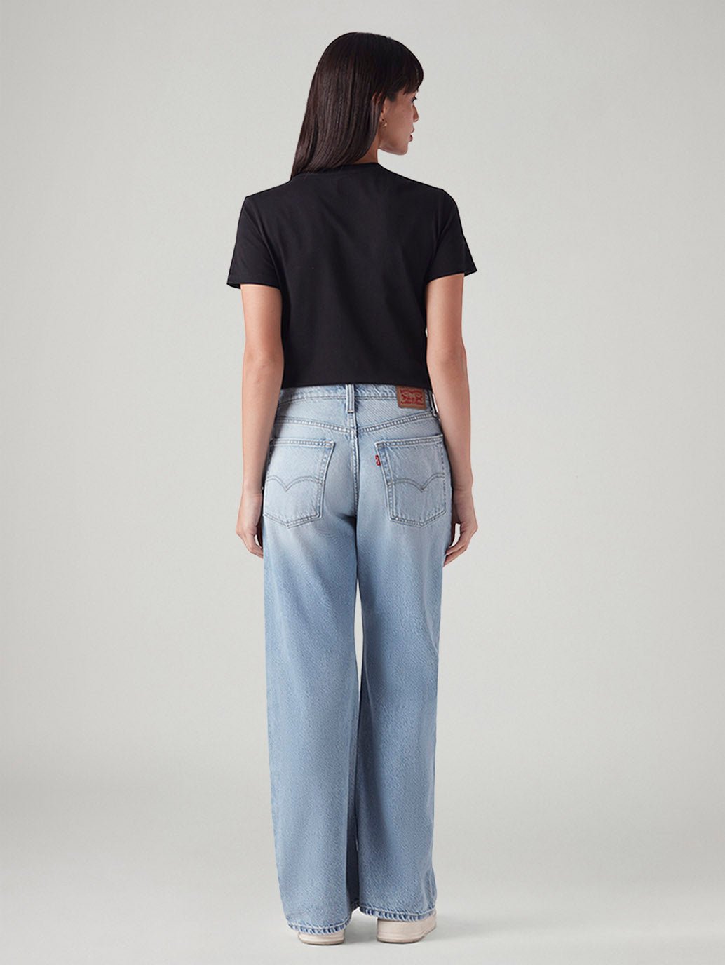 Women's Light Blue Loose Bootcut Fit High Rise Jeans - Image 5