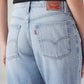 Women's Light Blue Loose Bootcut Fit High Rise Jeans - Image 3